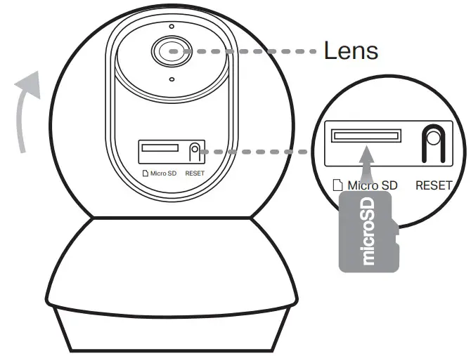 tp-link Tapo C220 Pan-Tilt AI Home Security Wifi Camera - microSD Card Slot