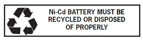 Ni-Cd BATTERY