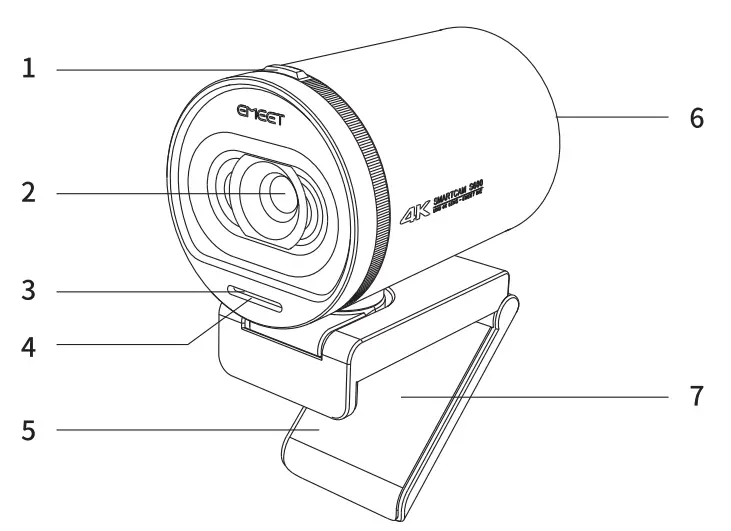 EMEET S600 4K Webcam - overview