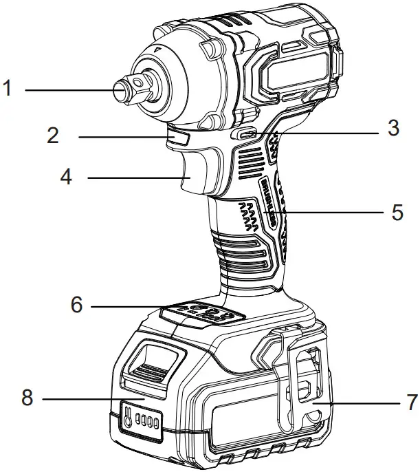 SENIX PDWX2-M2 Impact Wrench - UNIT