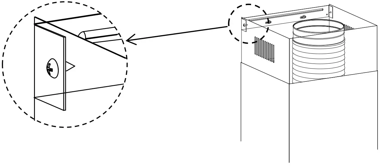 Fix the upper chimney onto the bracke