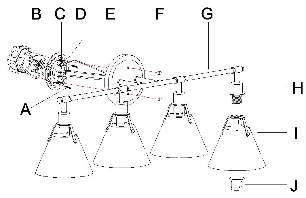 LNC QMABJIHD1453257 Classic Bathroom Vanity Light - PARTS INCLUDING