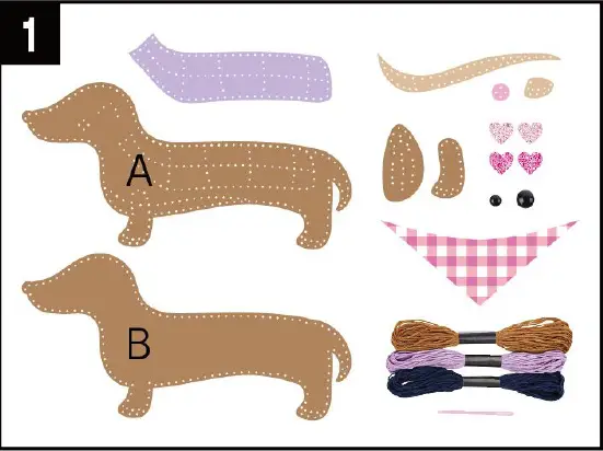 anko 43284870 Felt Sewing Kit Dog 2