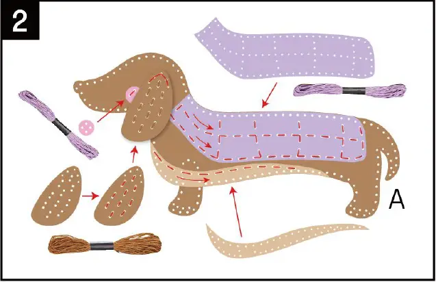 anko 43284870 Felt Sewing Kit Dog 3