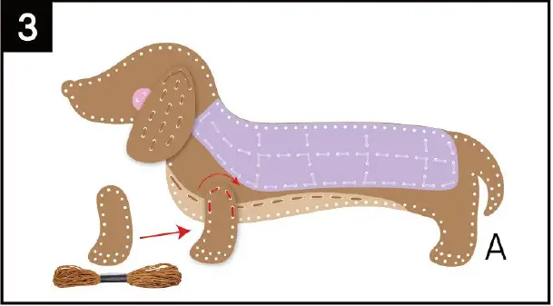 anko 43284870 Felt Sewing Kit Dog 4