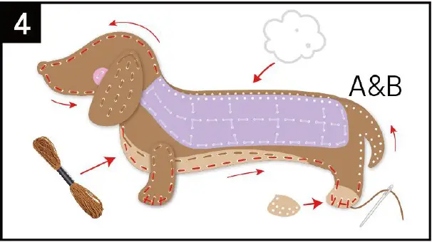 anko 43284870 Felt Sewing Kit Dog 5