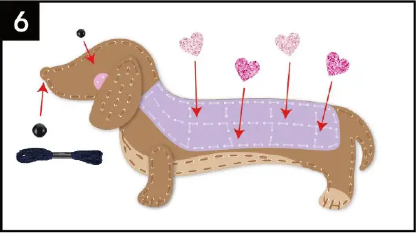 anko 43284870 Felt Sewing Kit Dog 7