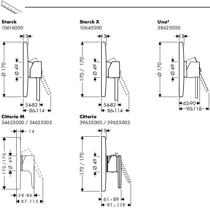 hansgrohe 10645000 AXOR Starck X Bathroom Equipment - Figure 4