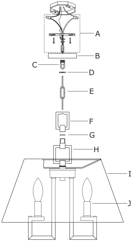 CRYSTORAMA 2255 PN CEILING Westwood Five Light Ceiling Mount - HANGING