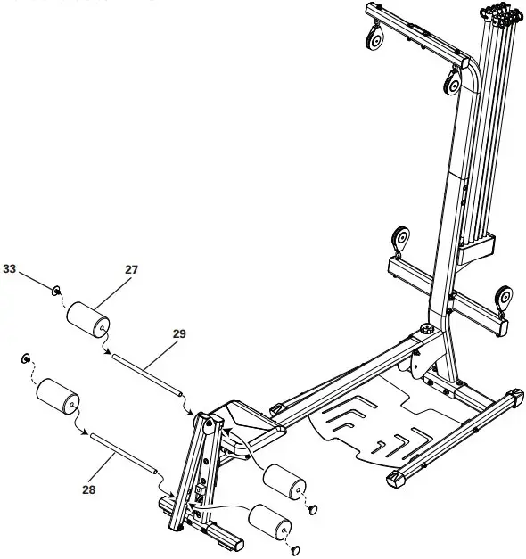 Leg Extension Rollers