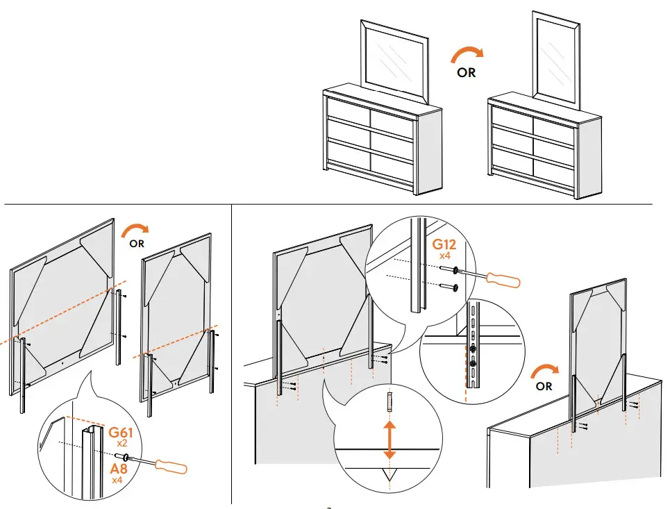 ASHLEY 10020307 Lodanna Bedroom Mirror - MOUNT