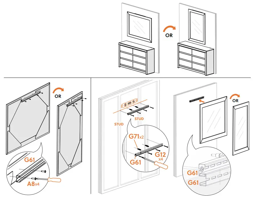 ASHLEY 10020307 Lodanna Bedroom Mirror - WALL MOUNT