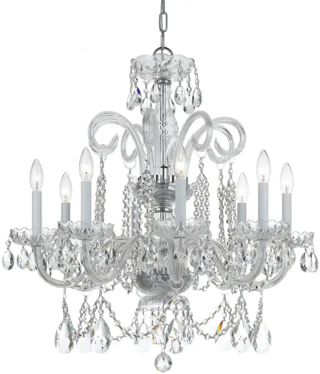 CRYSTORAMA 5008-CH-CL-MWP Eight Light Chandelier