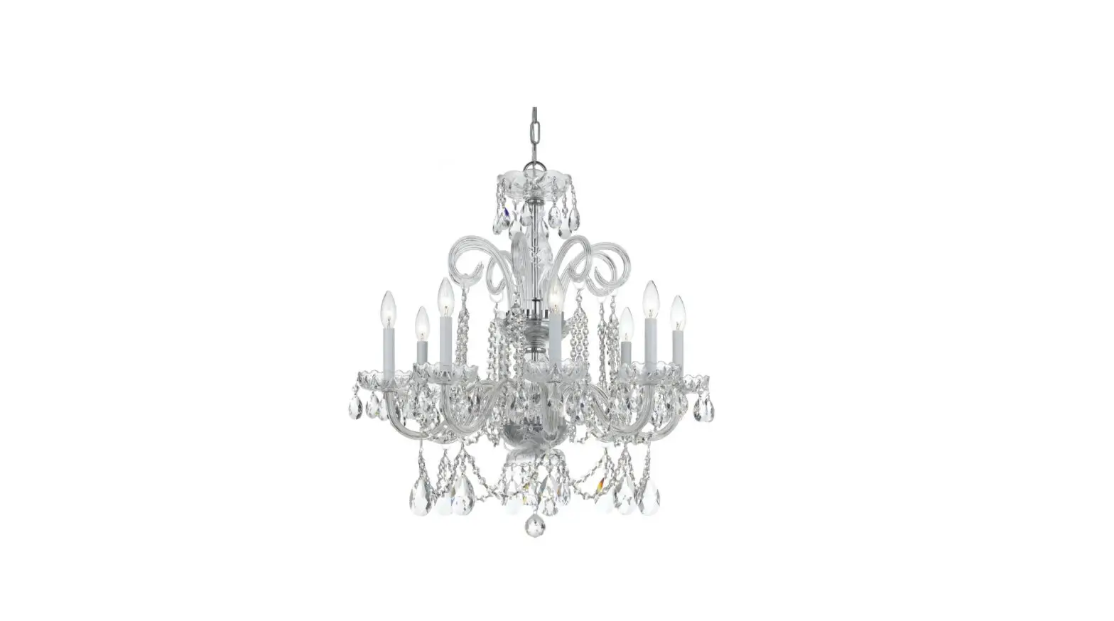 Crystorama 5008-ch-cl-mwp Eight Light Chandelier Instruction Manual