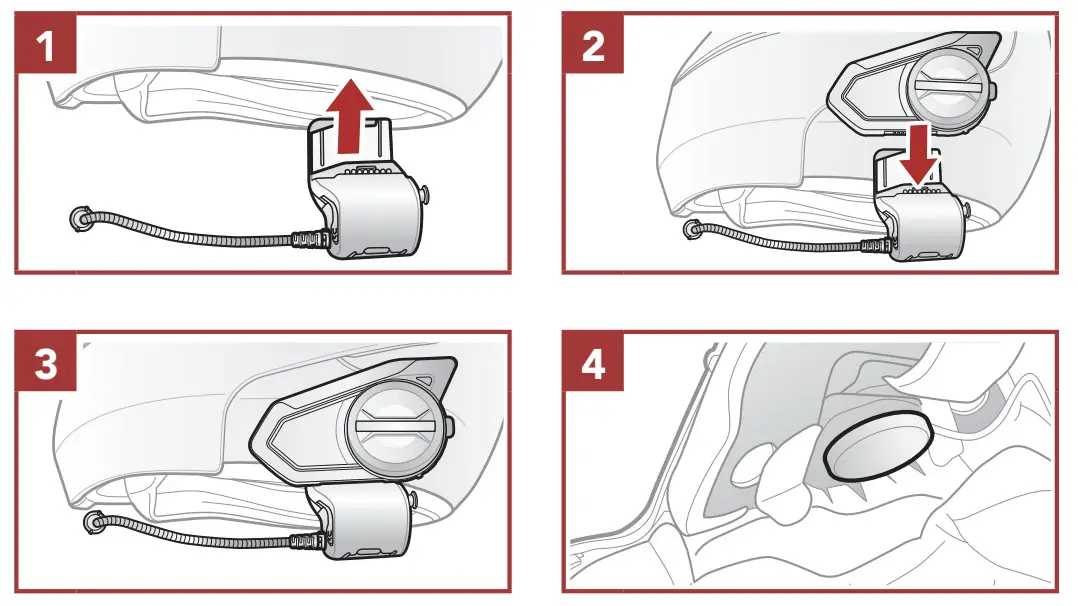 Harley DAVIDSON Audio 50S Motorcycle Bluetooth Communication System - Installation