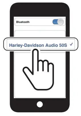 Harley DAVIDSON Audio 50S Motorcycle Bluetooth Communication System - Visual Method2