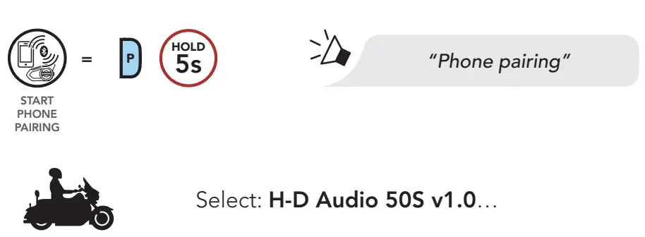 Harley DAVIDSON Audio 50S Motorcycle Bluetooth Communication System - icon17