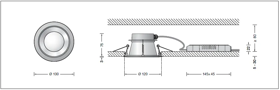 BEGA-50576.6 LED-Recessed-Ceiling-Luminaire-fig-1