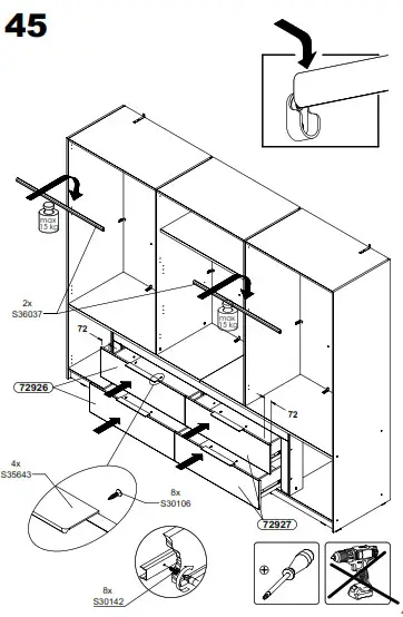 FORTE LXNS962 Luano Wardrobe - fig 52