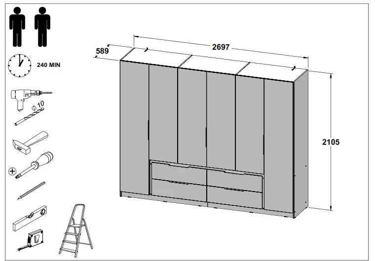 FORTE LXNS962 Luano Wardrobe - fig 45