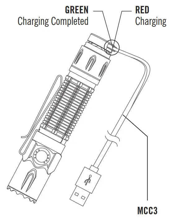 OLIGHT Warrior 3 Upgraded Dual Switch Tactical Torch Black - fig 5