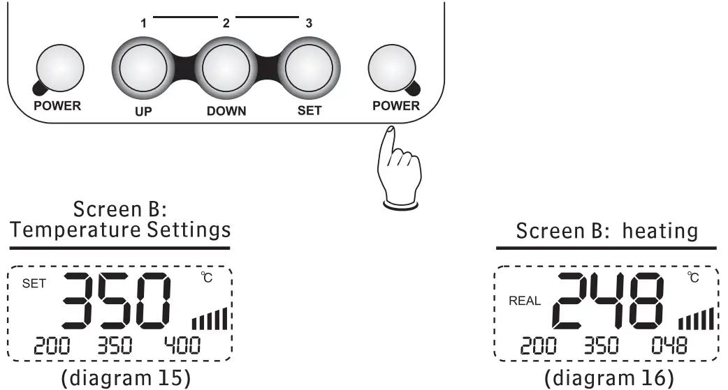 ATTEN AT8502D Soldering Staiton SMD Rewoek 2 in 1 - Power on