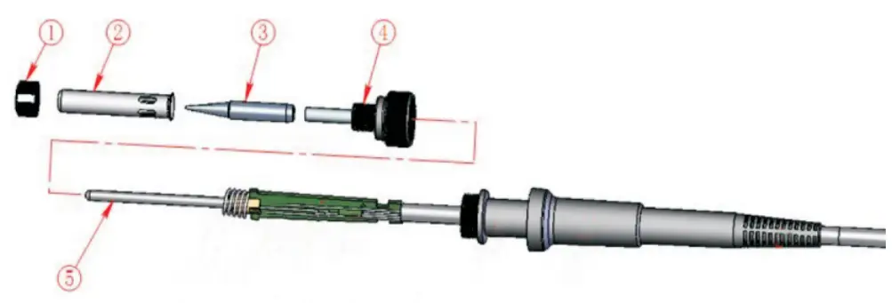 ATTEN AT8502D Soldering Staiton SMD Rewoek 2 in 1 - heating element
