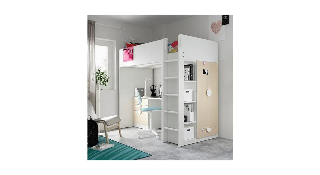 Ikea Småstad Loft Bed White White Instructions