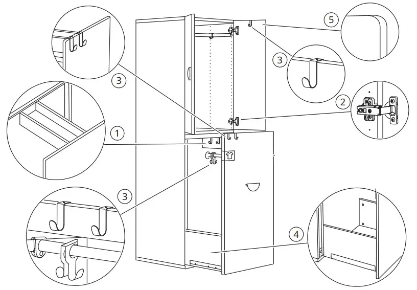 IKEA SMÅSTAD Loft Bed White - fixed