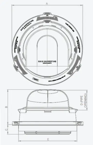 RAIN HARVESTING TSEF18 High Wall Tank Screen - Fig3