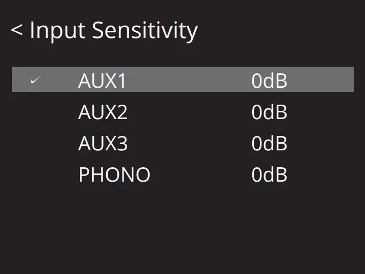 audiolab 7000A - Menu Options 5