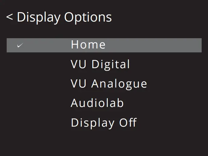 audiolab 7000A - Menu Options 8