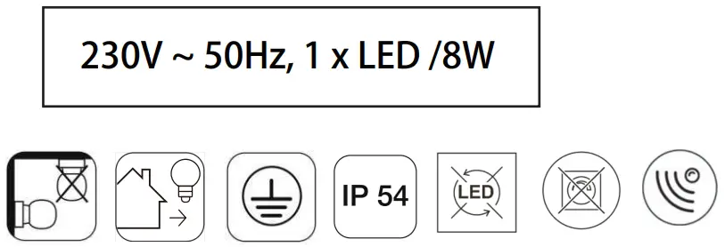 TRIO 225369142 Nelson LED Wall Light with Motion Sensor - FIG 2