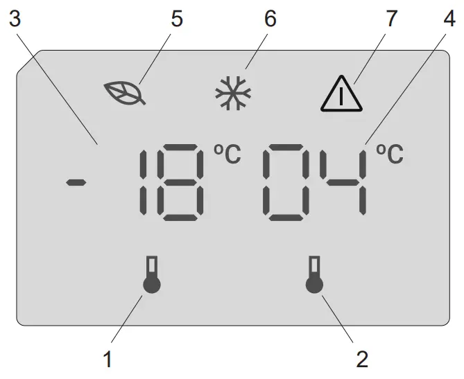 AEG RCB636E2MX Freezer Fridge - Control Panel