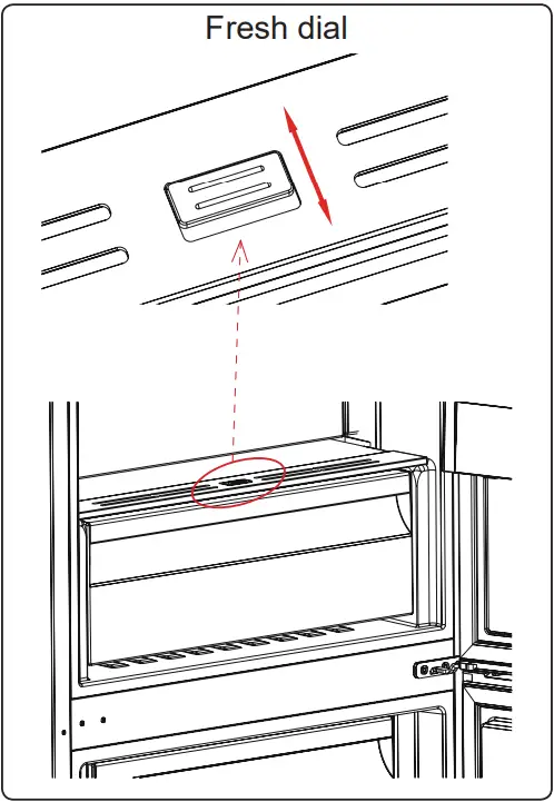 AEG RCB636E2MX Freezer Fridge - Fresh dial