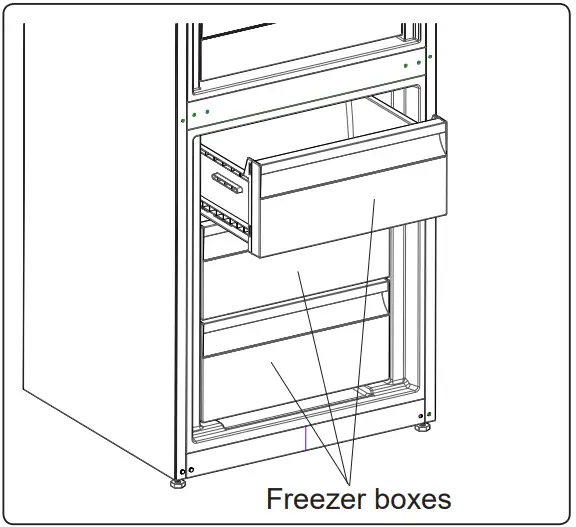 AEG RCB636E2MX Freezer Fridge - allows food to be accessed