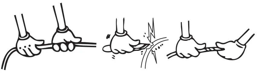 AEG RCB636E2MX Freezer Fridge - damage the cord