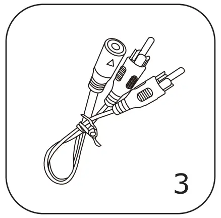 Using RCA audio out (Red/White ports labeled “AUDIO OUT”)