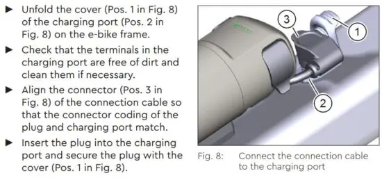 FIG 8 Connect the connection cable to the charging port of the e-bike.JPG
