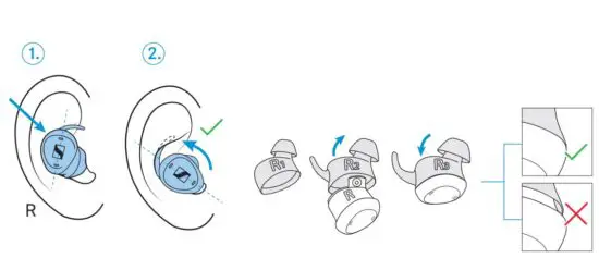 FIG 6 Inserting the earbuds or selecting the ear adapters.JPG