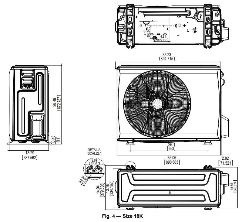 Carrier 38MURA-18K Residential Single Zone Heat Pump System - Fig 2