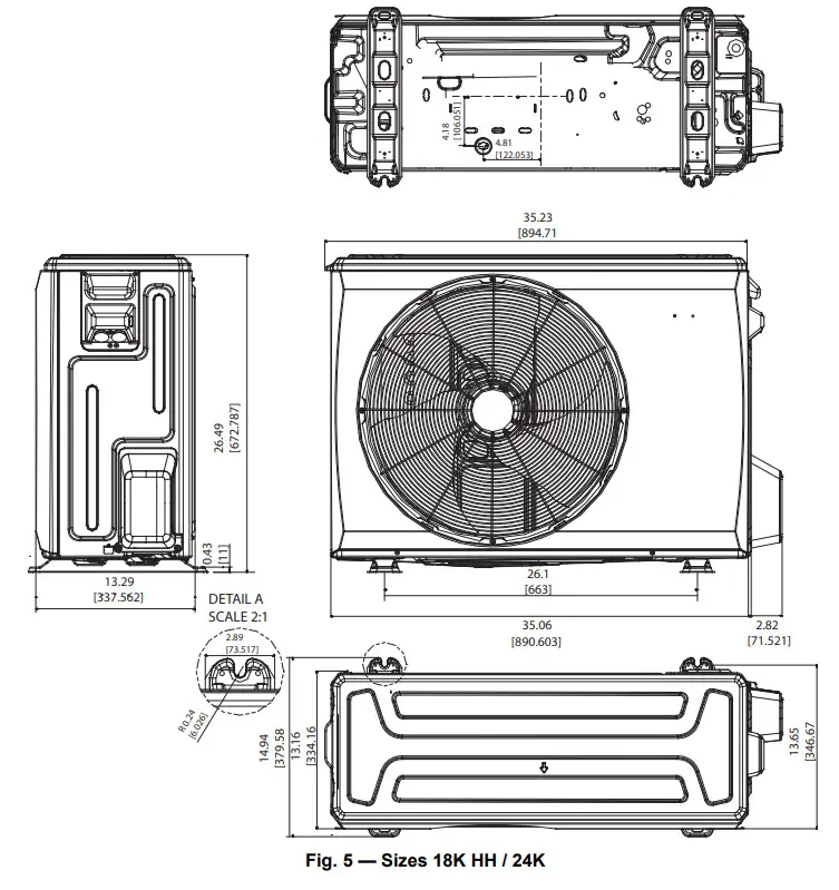 Carrier 38MURA-18K Residential Single Zone Heat Pump System - Fig 3