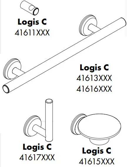 hansgrohe 41612000 LOGIS Classic Towel Holder - Logis 1