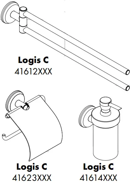 hansgrohe 41612000 LOGIS Classic Towel Holder - Logis 2