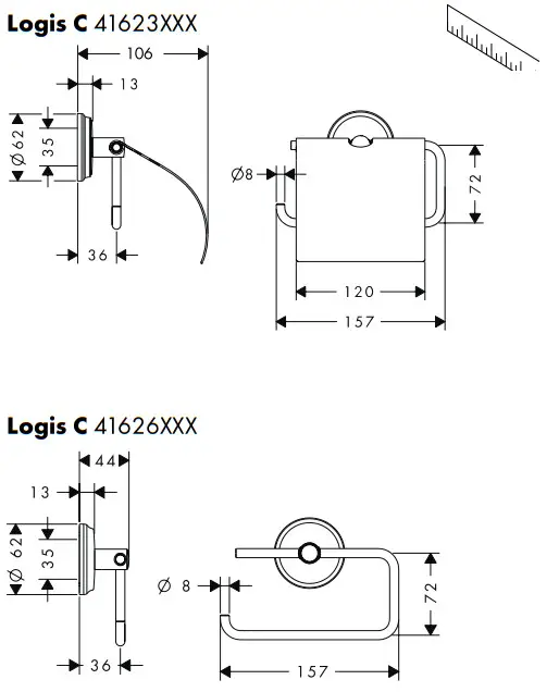 hansgrohe 41612000 LOGIS Classic Towel Holder - Logis 4