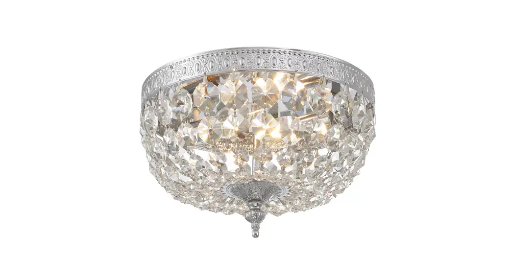 Crystorama 708-ch-cl-s Two Light Ceiling Mount Instruction Manual