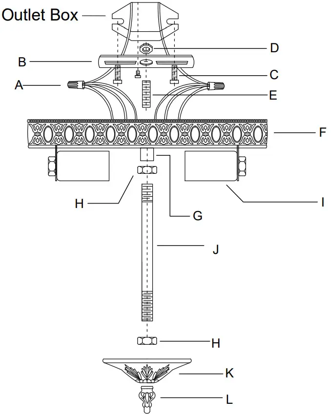 CRYSTORAMA 708 CH CL S Two Light Ceiling Mount - Outlet Box