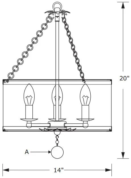 CRYSTORAMA 513 GA CEILING Three Light Ceiling Mount Broche - HANGING