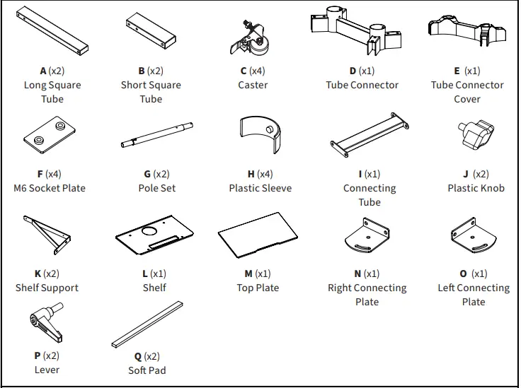 V I V O-CART-V03E-W-Multi-Purpose-Mobile-Podium-FIG-2