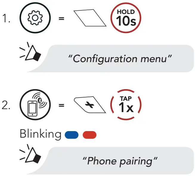 SENA 50R Mesh Intercom Headset - Phone Pairing